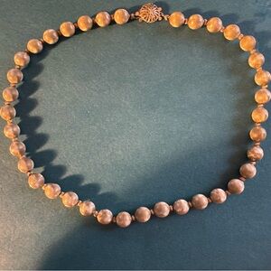 Vintage Gold Tone Textured Beads Chic Gold Beaded Necklace